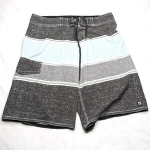 Distortion Men's Board Shorts Medium Gray Blue Swim Trunks